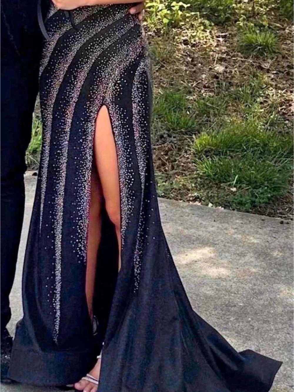Black Embellished Maxi Dress Like New size 00